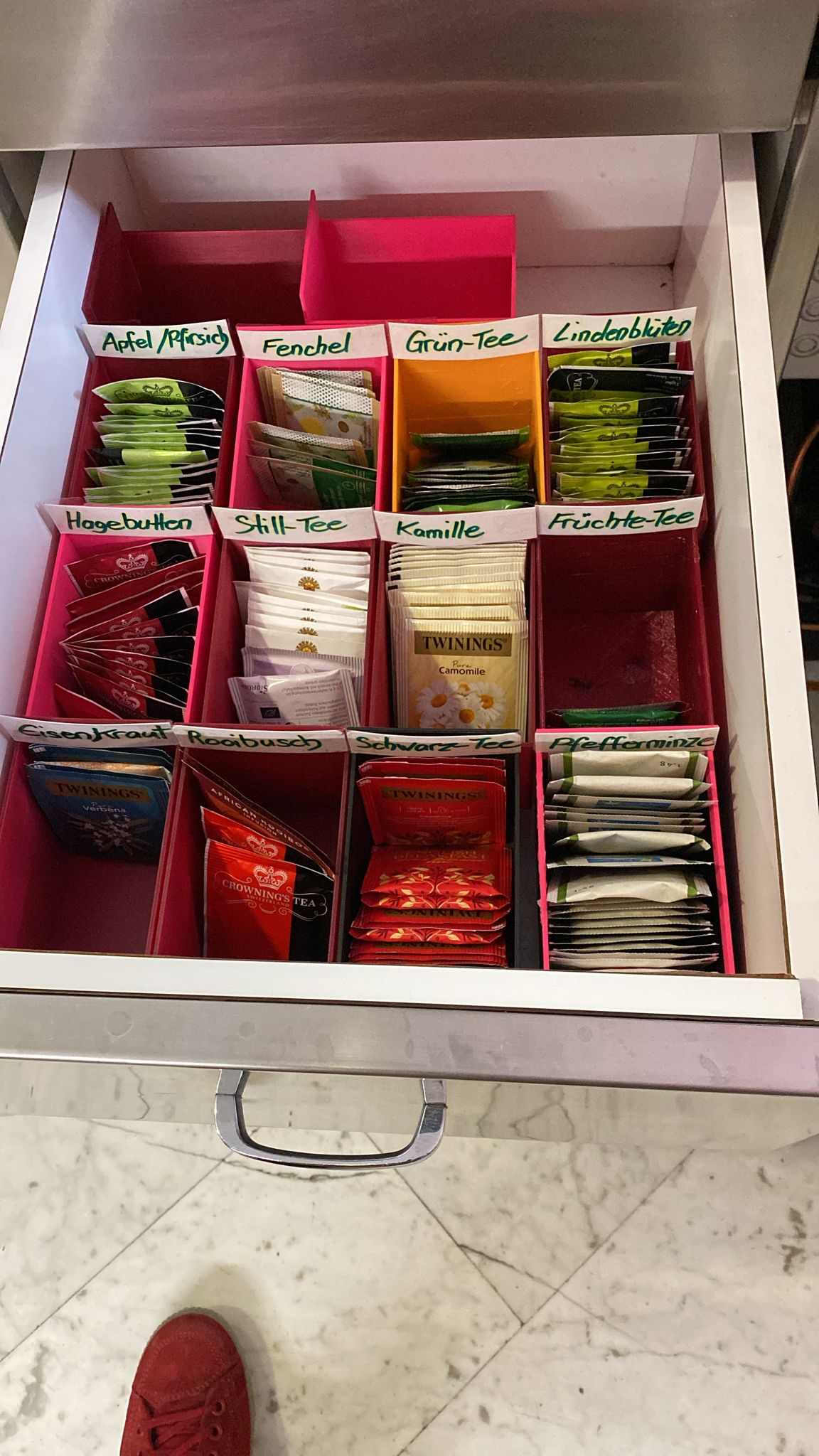 Teabag organizer