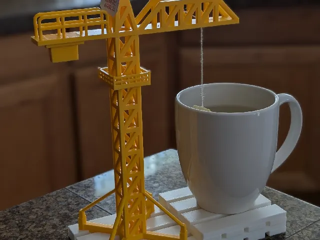 Tower Crane Tea Bag Holder