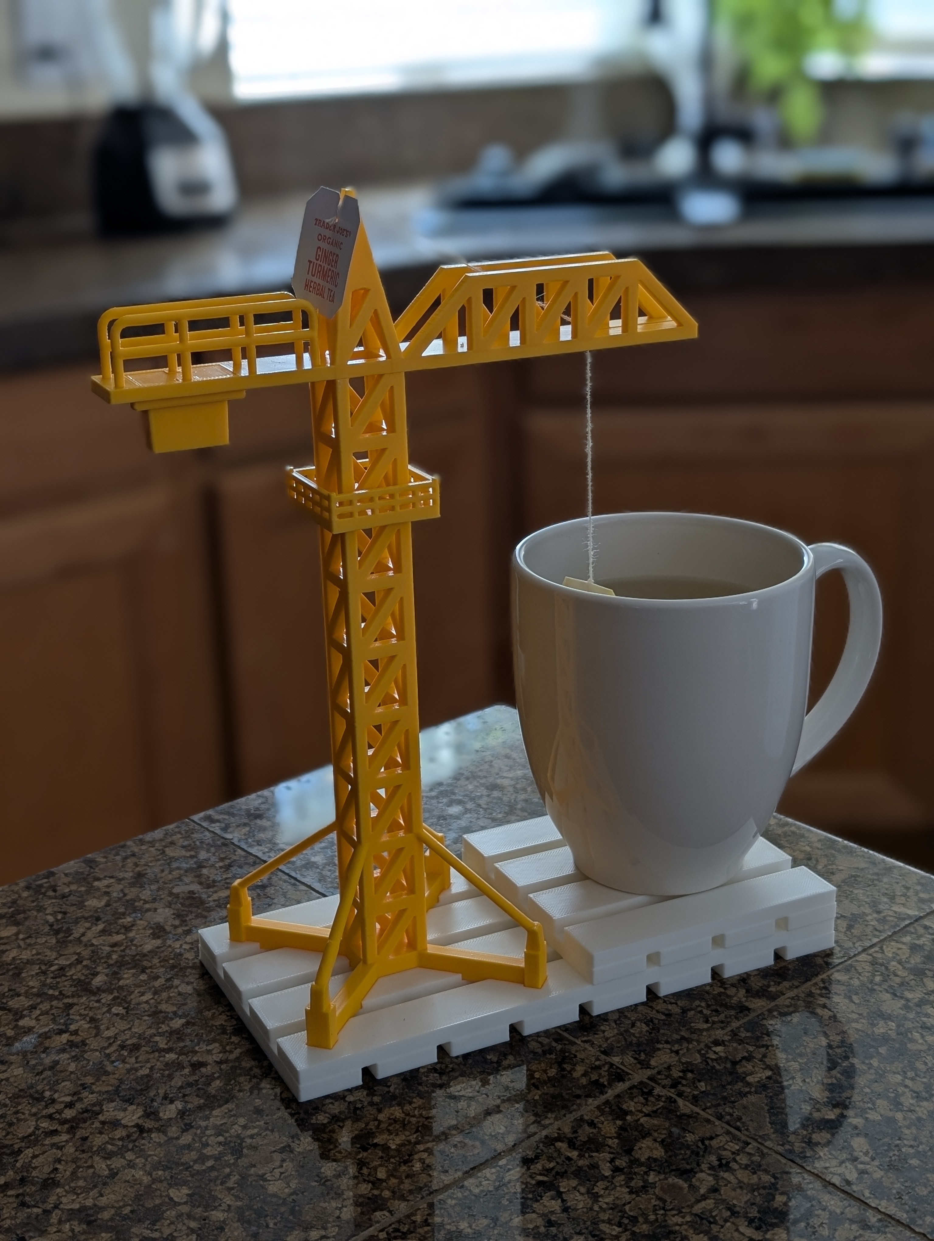 Tower Crane Tea Bag Holder