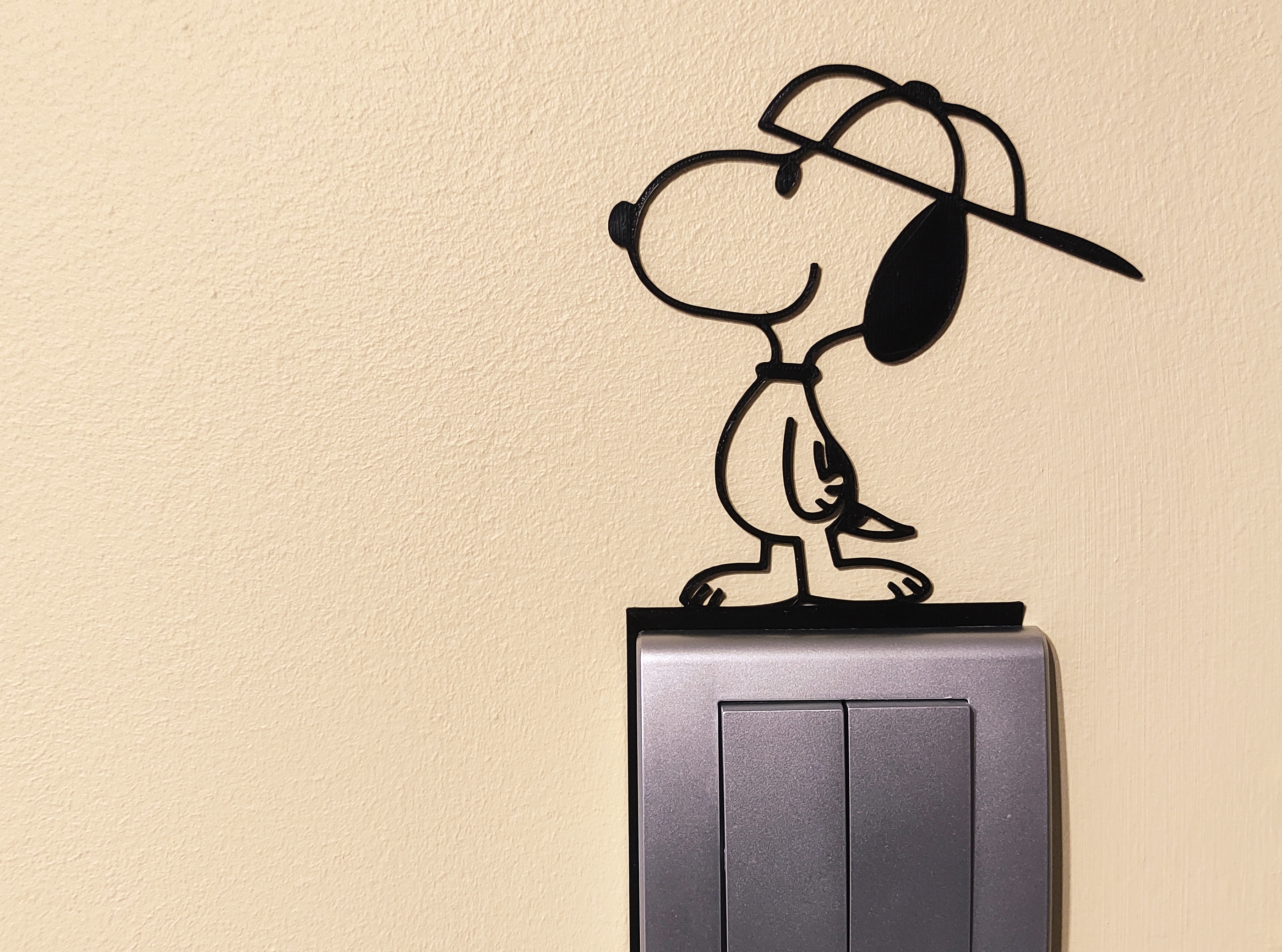 Snoopy Light Switch / Outlet Decoration - 3D Printable Model 22