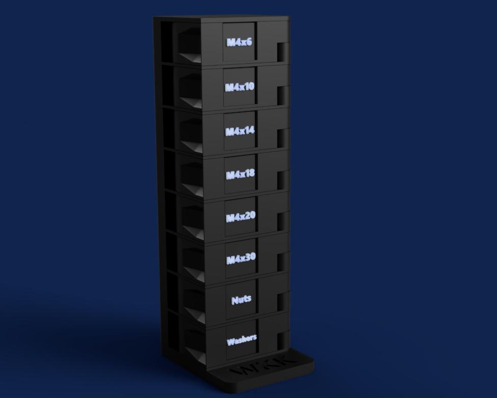 M4 OrbitStack - Swivel Screw Organizer