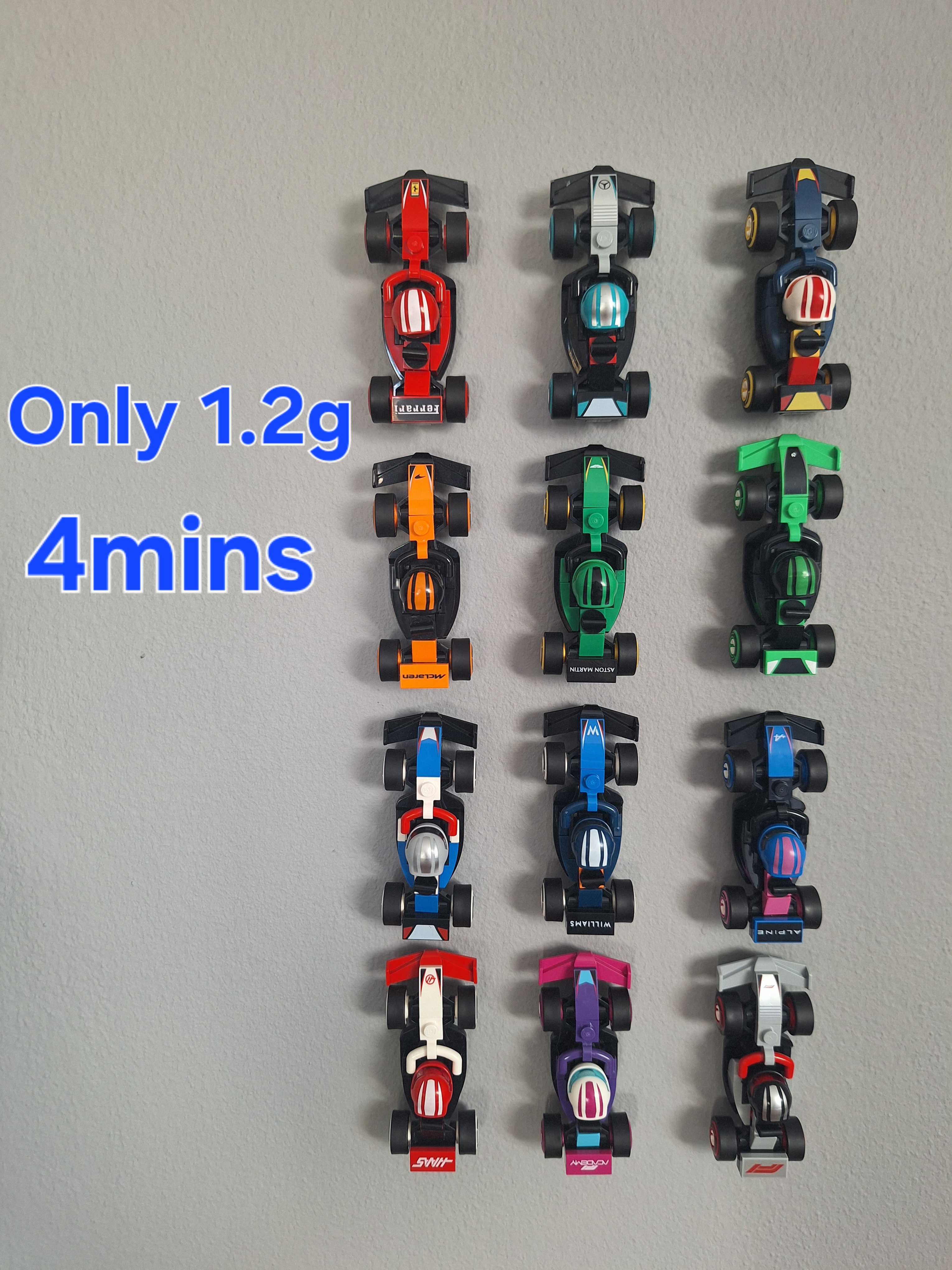 Simple Wall attached holder for F1 MINI lego
