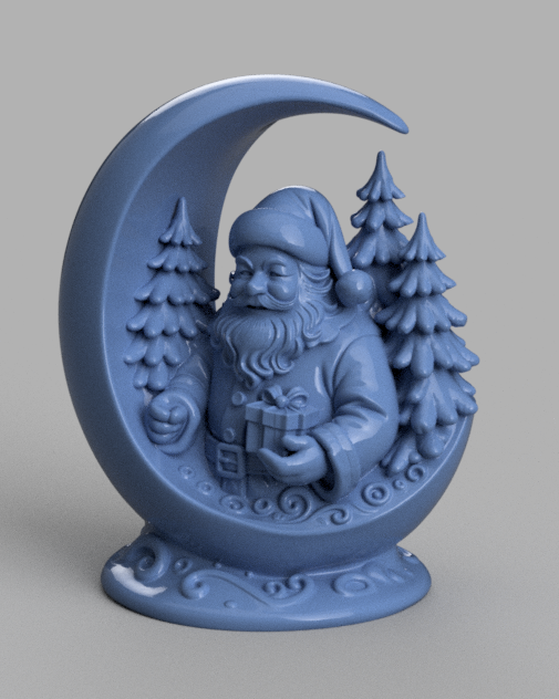 Santa in Crescent Moon