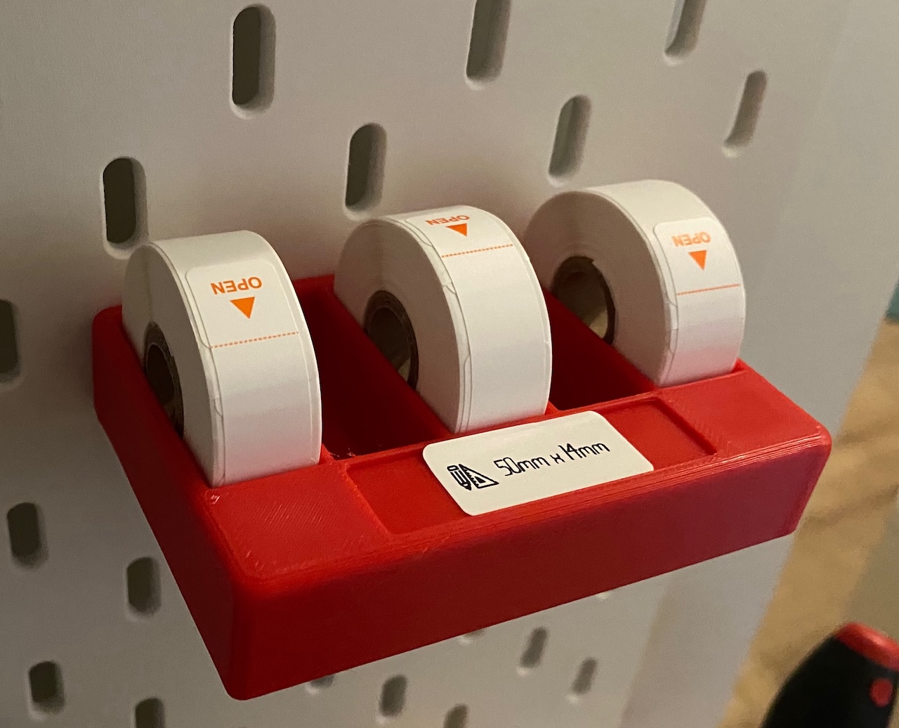 Fichero 14mm Labels refill holder for Skadis
