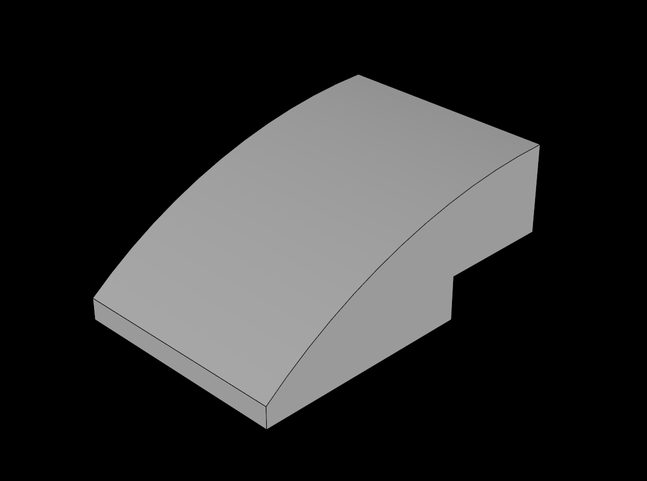 Lego Compatible (24309.dat) Slope Brick Curved  3 x  2