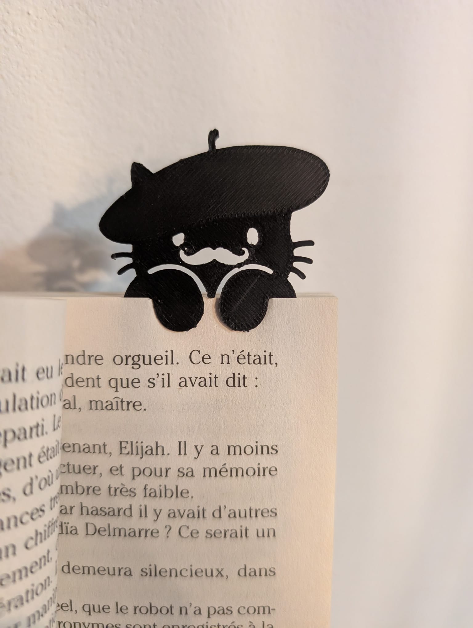 French Cat Bookmark (Moustache & Beret)