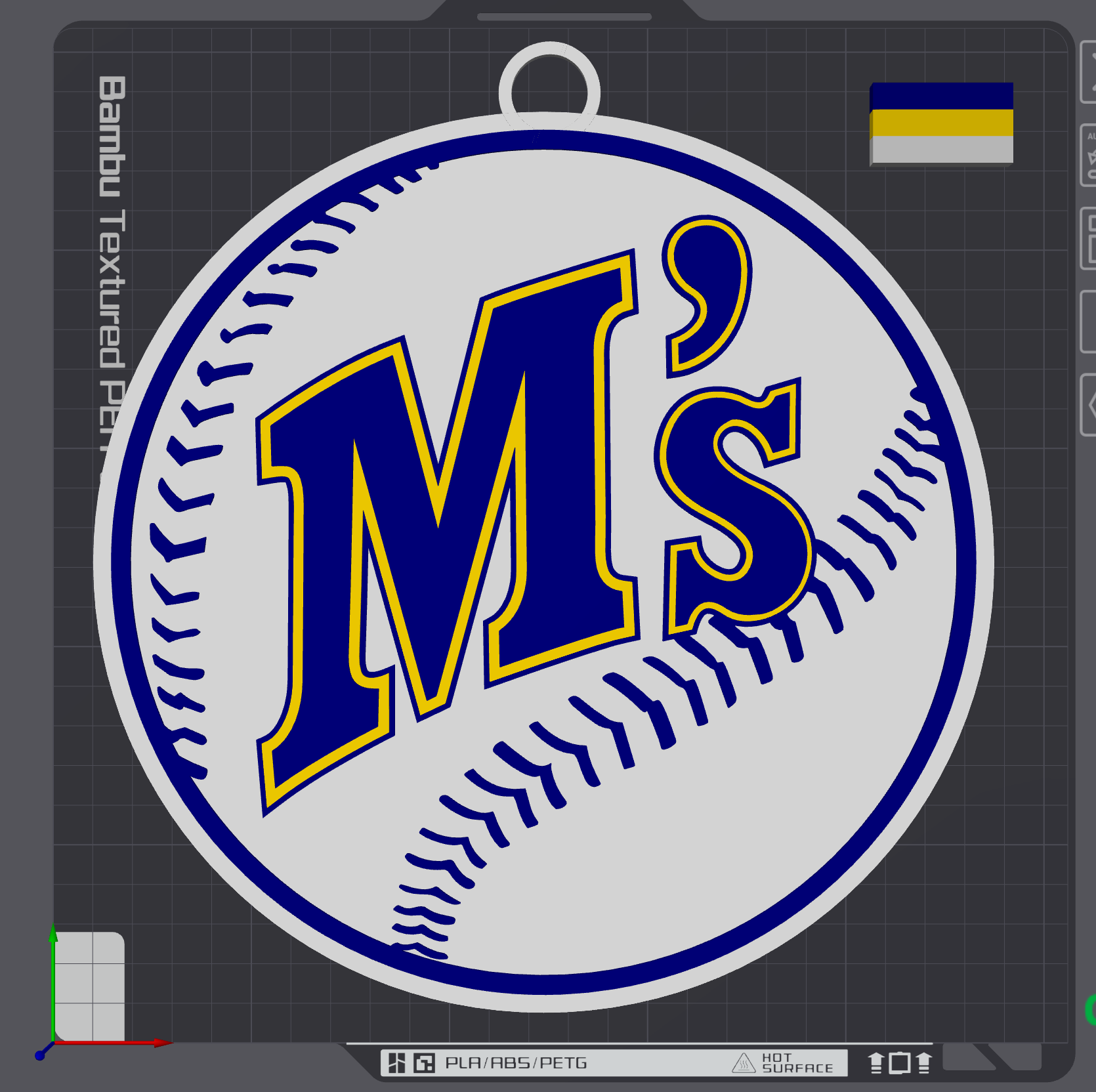 Seattle Mariners Oversized Necklace Retro Logo