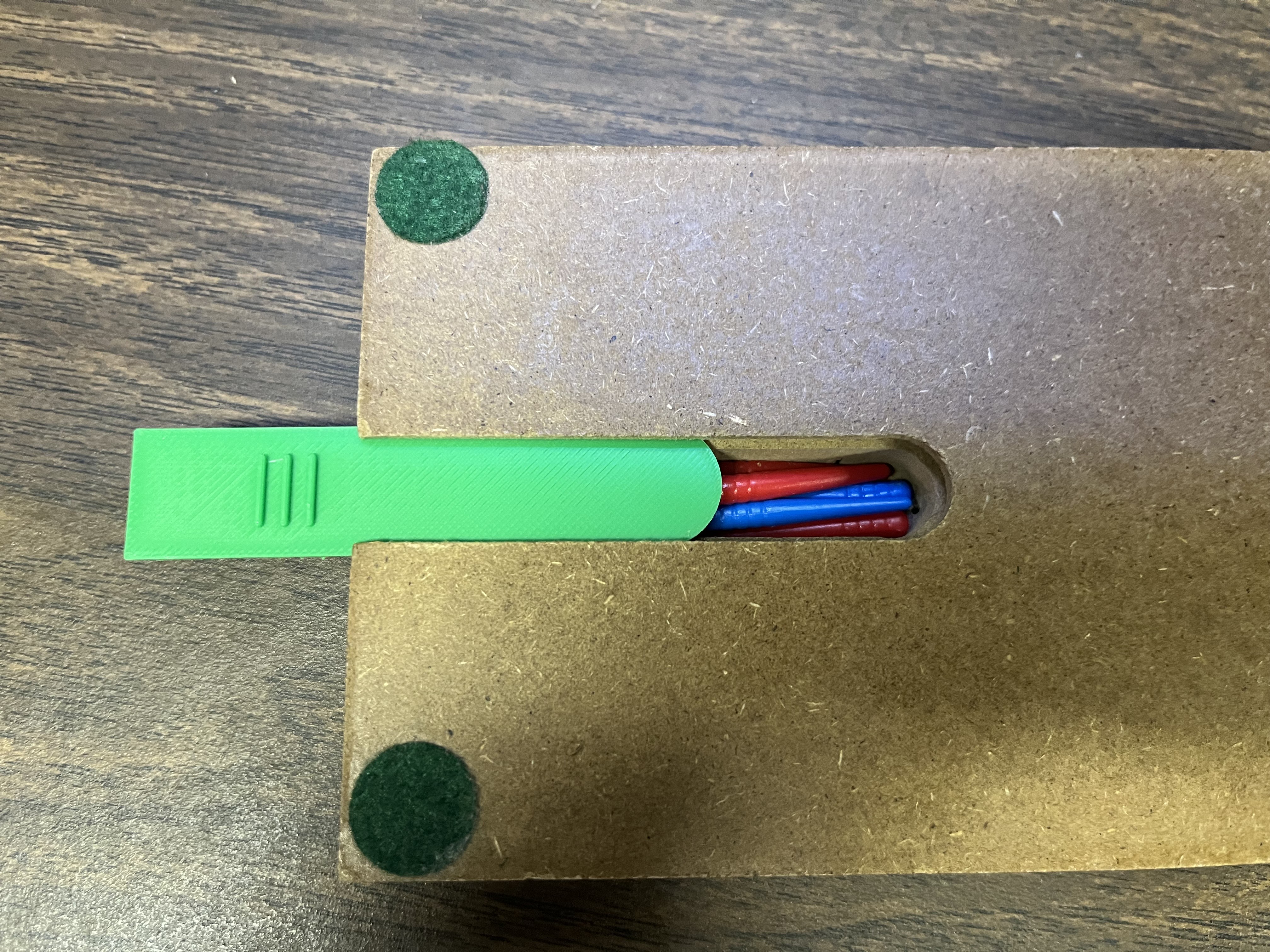 Cribbage Peg Slot Slide Holder