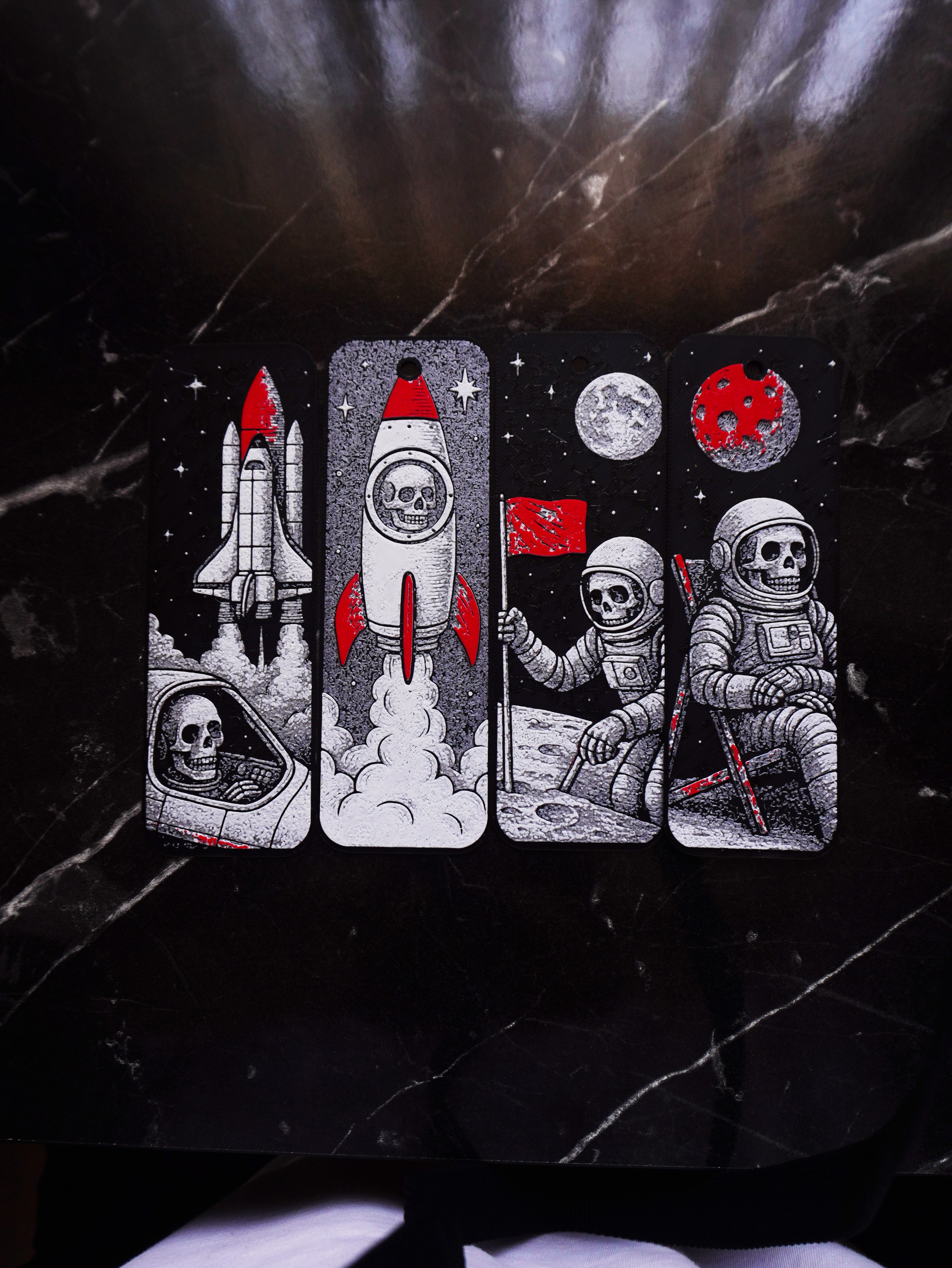 Space Skeleton Bookmarks
