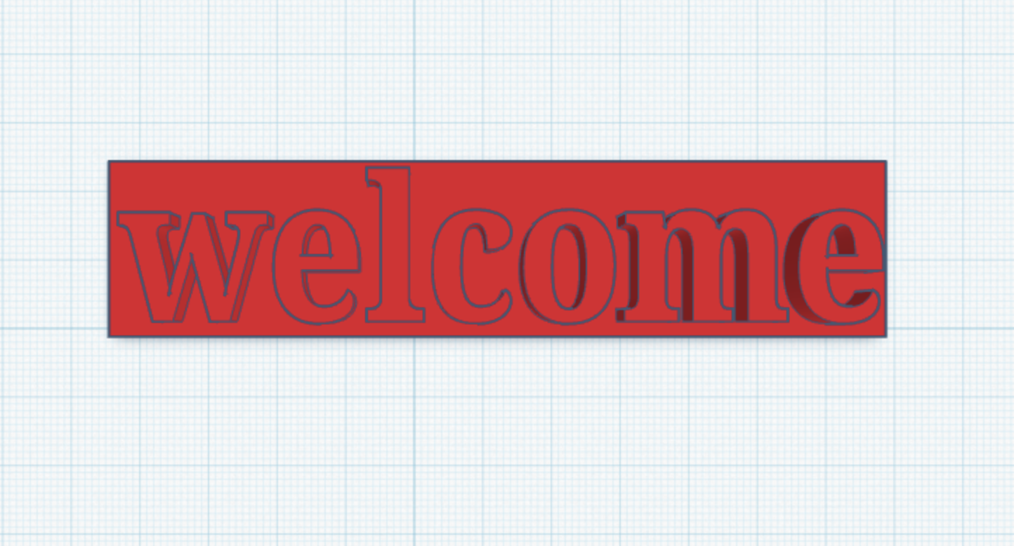 Welcome sign 3D model