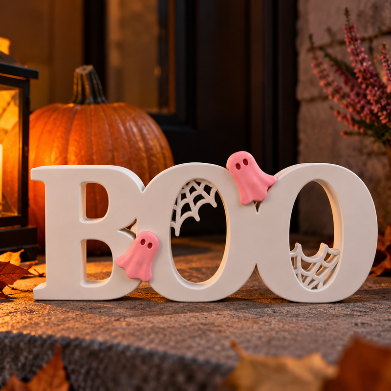 Halloween BOO Sign with Ghosts & Spiderwebs by Oksus | Download free ...