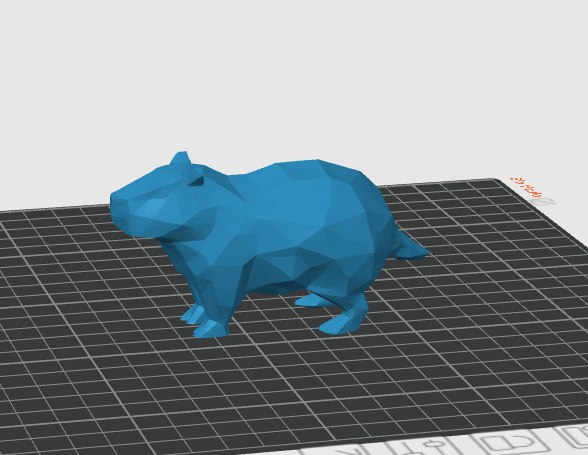 Miniatura 2 do modelo 3D Low poly capibara