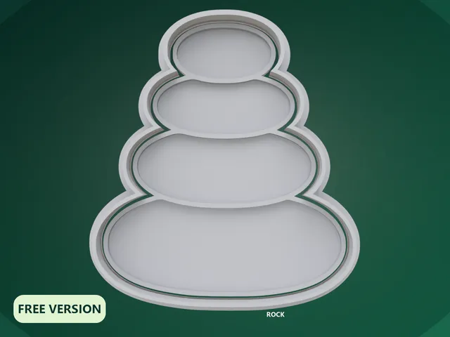Zen Nature Rock Cookie Cutter STL – 3D Print Biscuit Mold Set