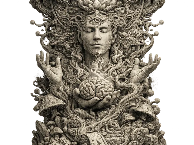 "SELF, CREATE, REPEAT"- Psychedelic Statue