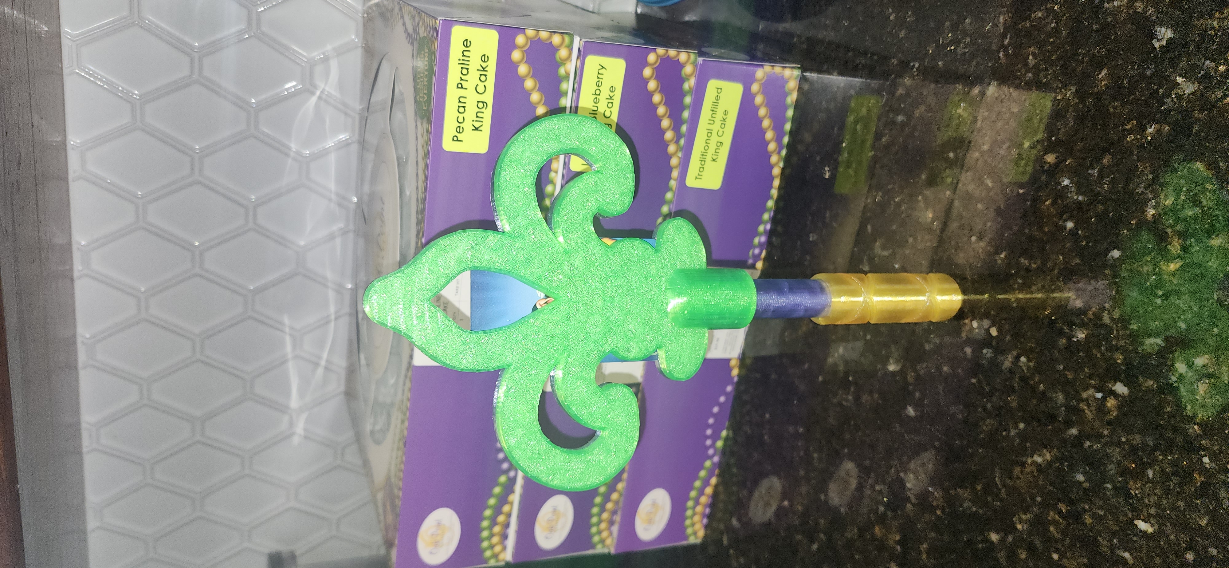Credit Card Wand - Fleur De Lis Mardi Gras