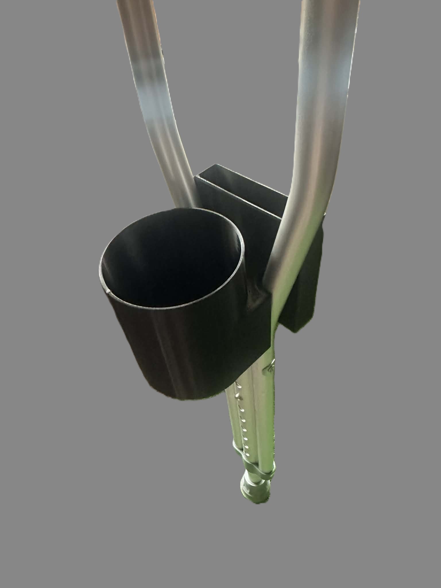 Easy to remove Cup and Phone holder for underarm crutch 3D model by Fox747