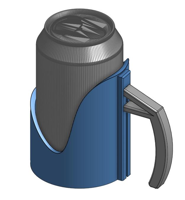 Simplistic Can Holder (with optional insertable handle)