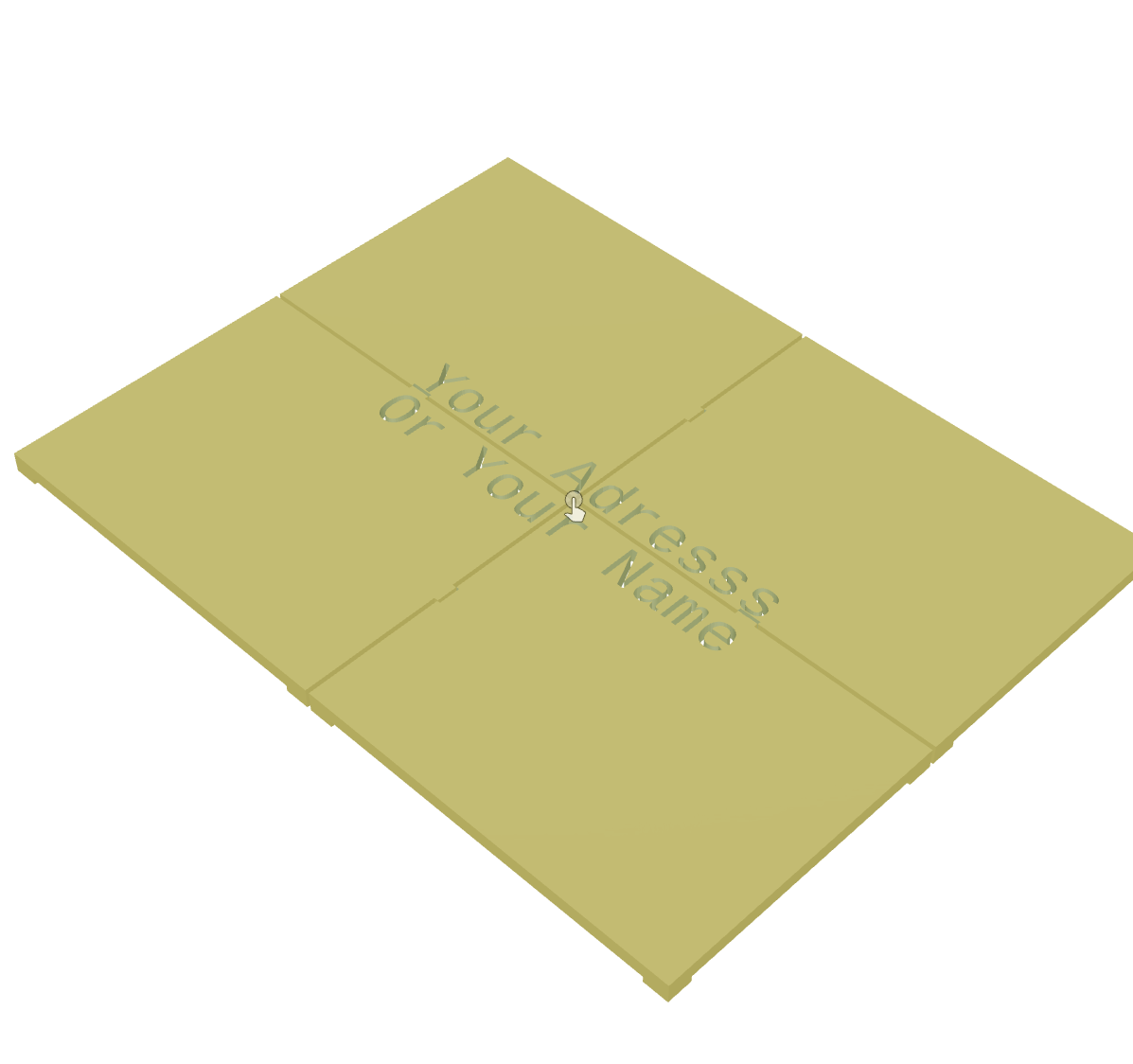 Mailbox humidity bottom grid (customizable, parametric) — miniatura 4