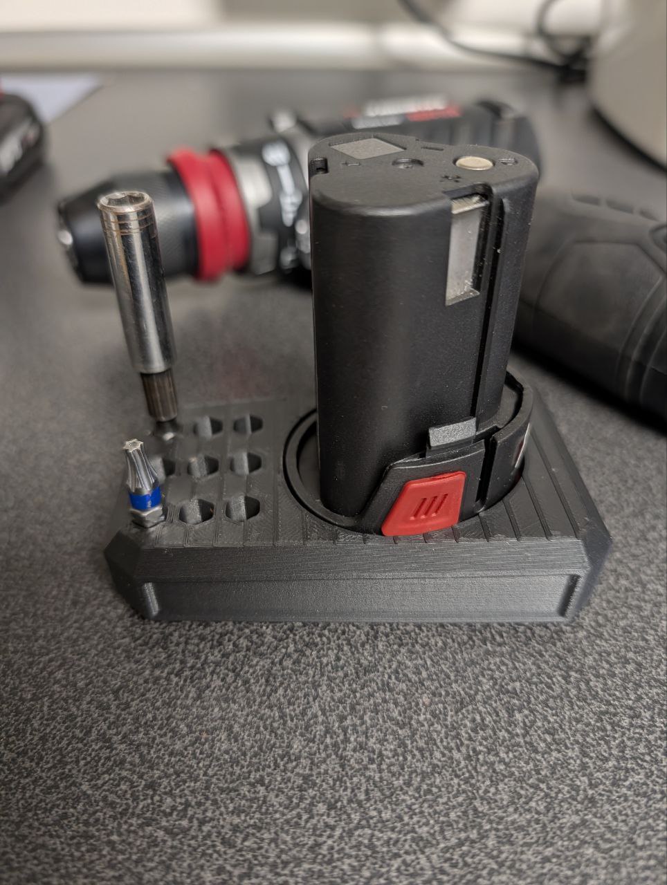 Parkside 12V Battery Stand and bit holder