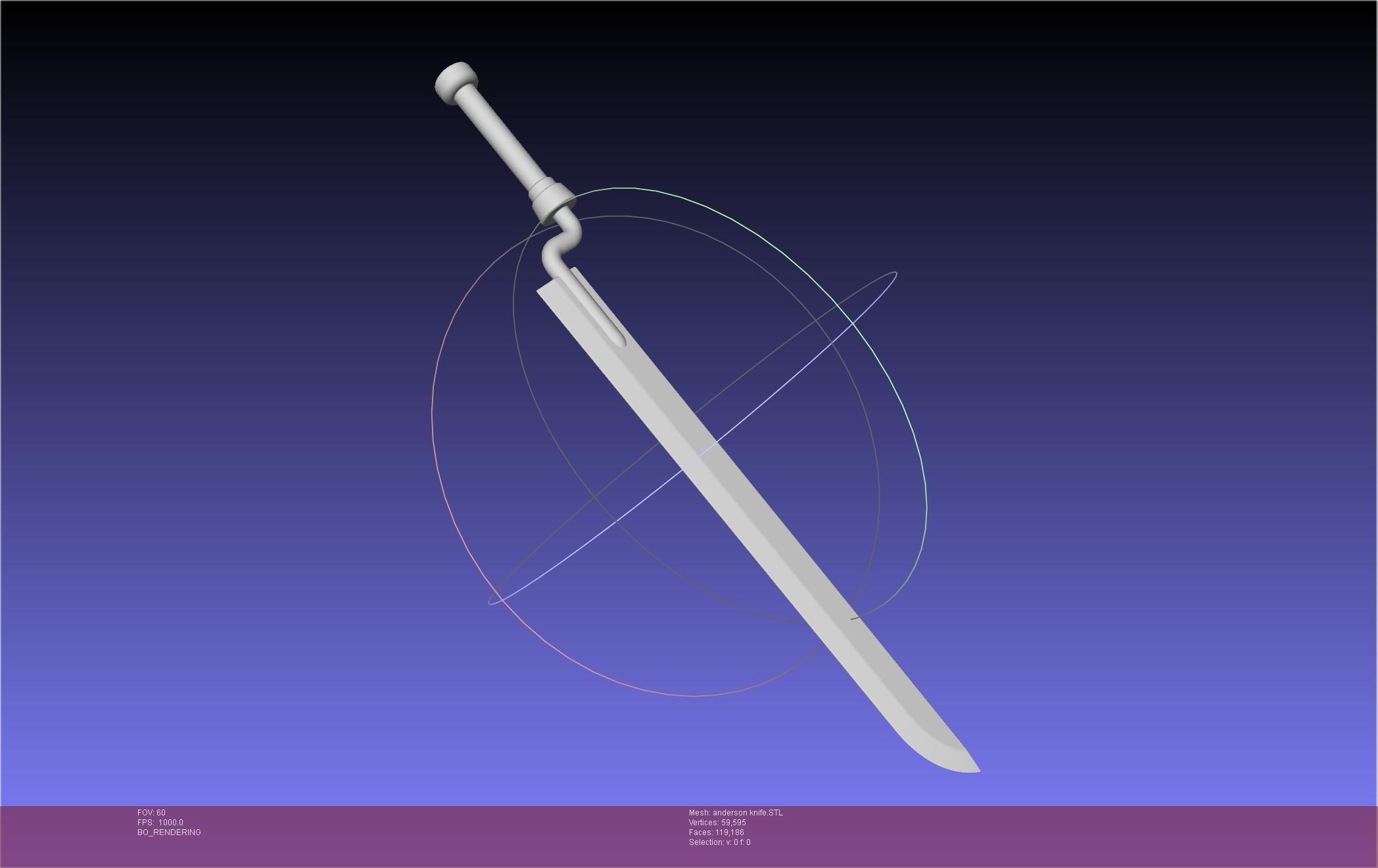 Hellsing Anderson Knife Printable Model