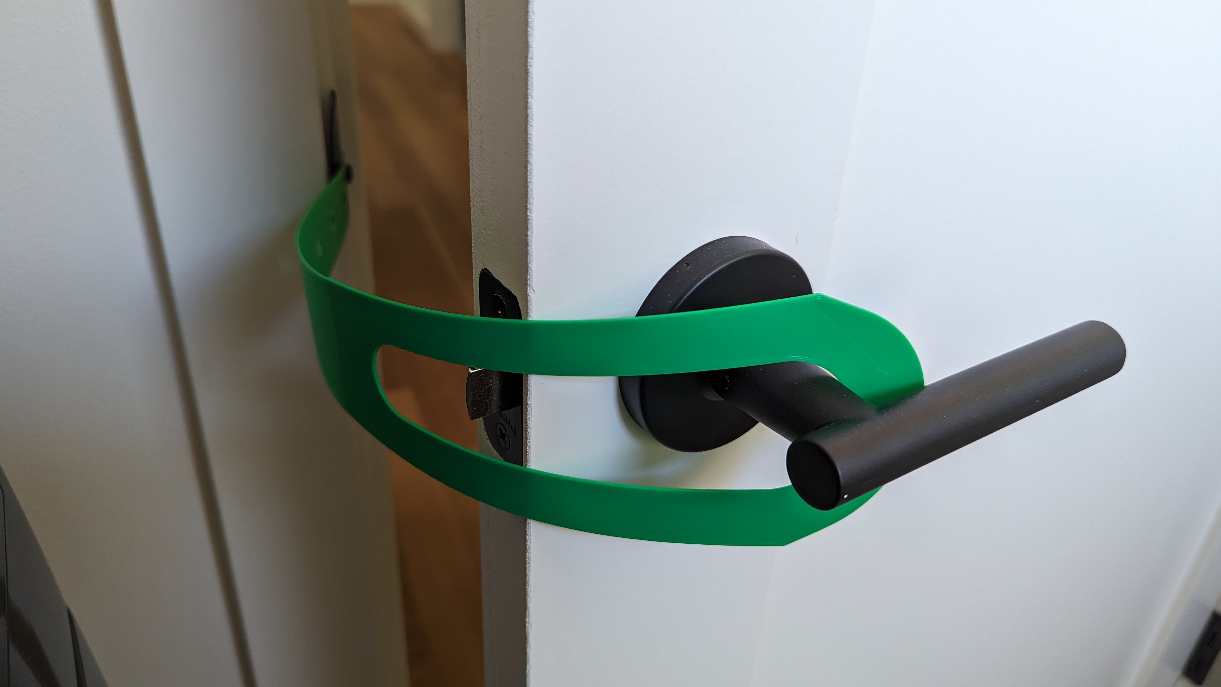 Cat door holder (Keep dogs out of room but allow cats) by Plazmaz