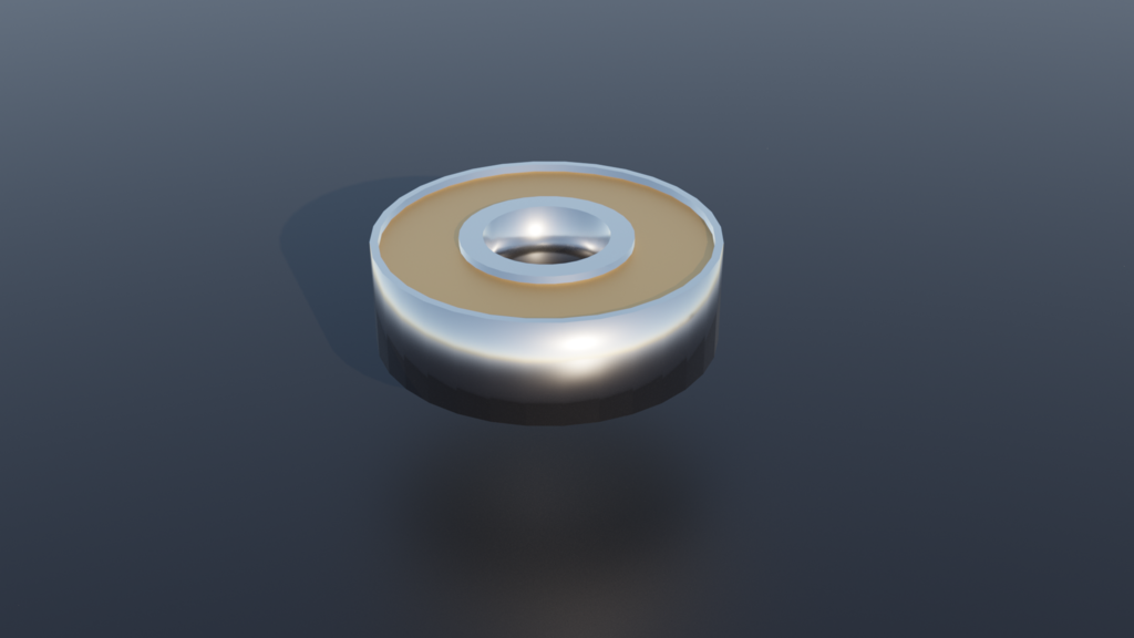 608ZZ bearing object with exact dimensions