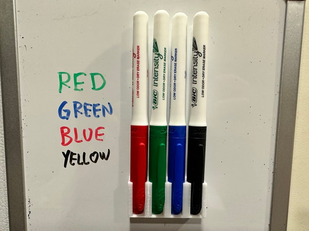 DryErase Pen Holder (Bic or 12mm pens) with Magnets