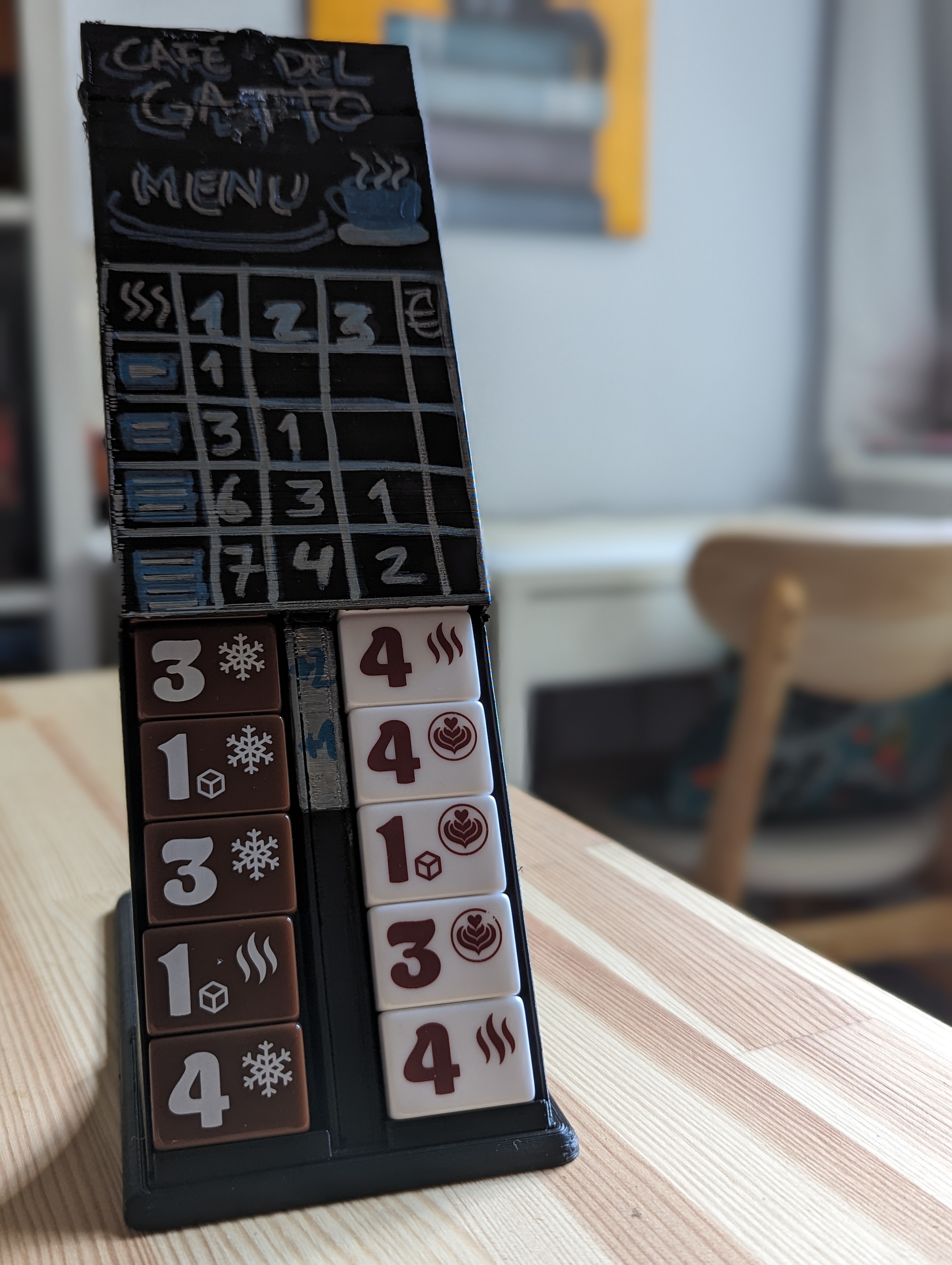 Cafe del Gatto Boardgame Tile Dispenser
