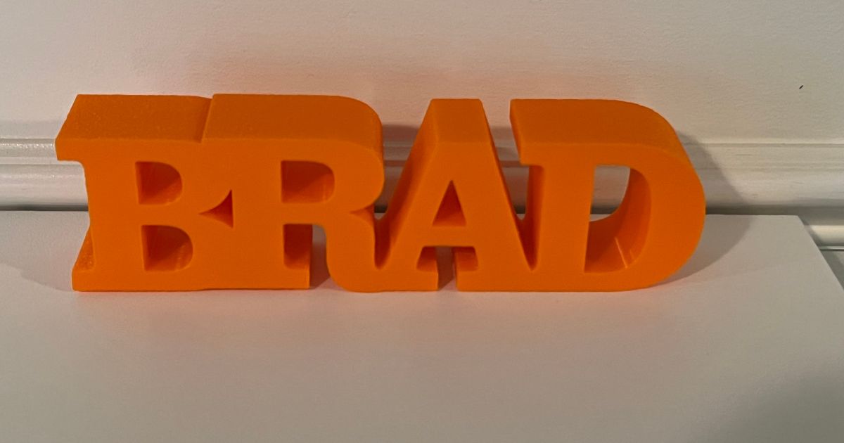 BRAD word art by bmonkey Download free STL model