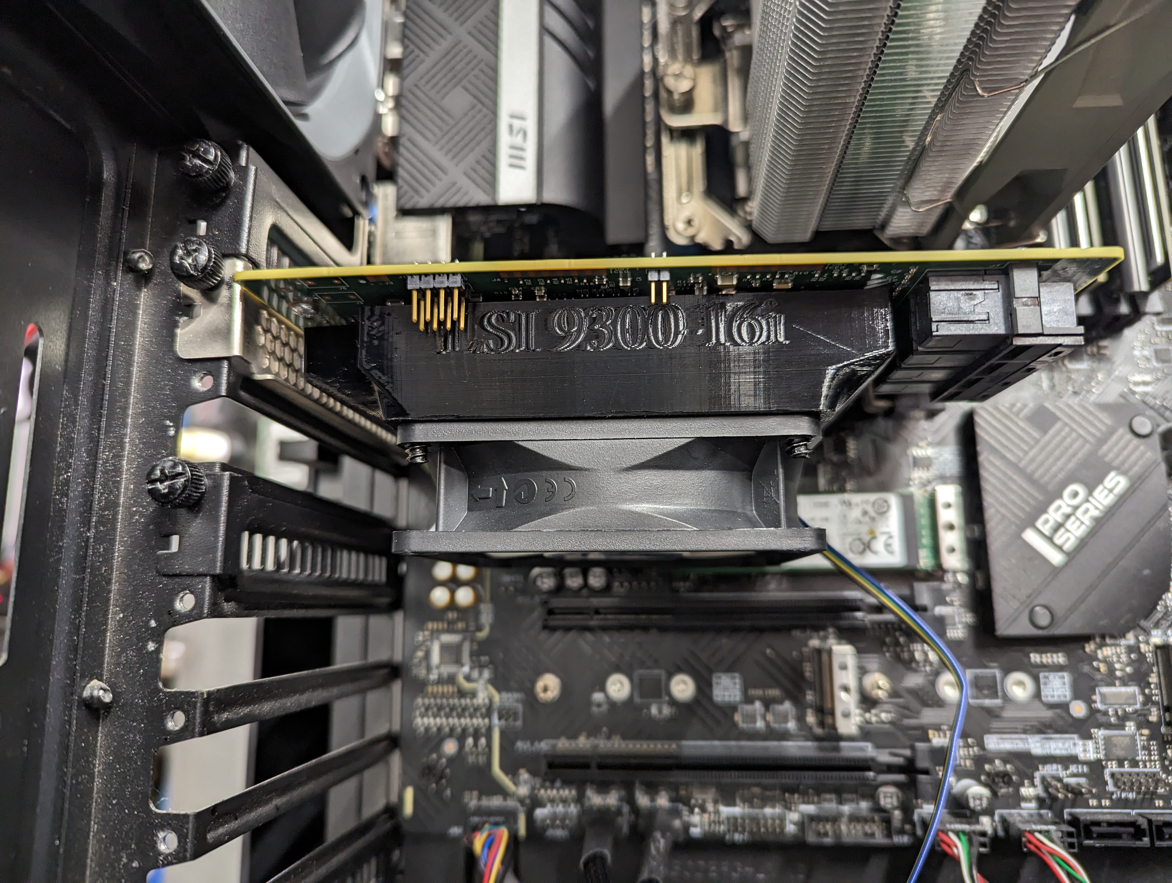 LSI 9300-16i SAS HBA 80mm fan shroud