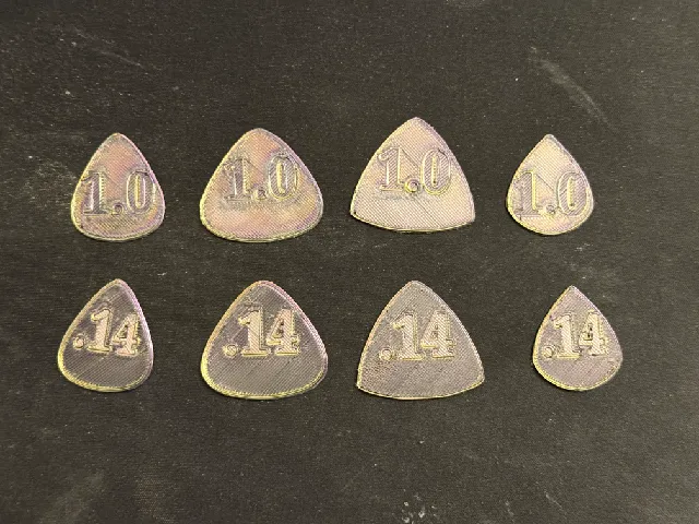 Guitar Picks 1.0 & 1.14 mm thickness