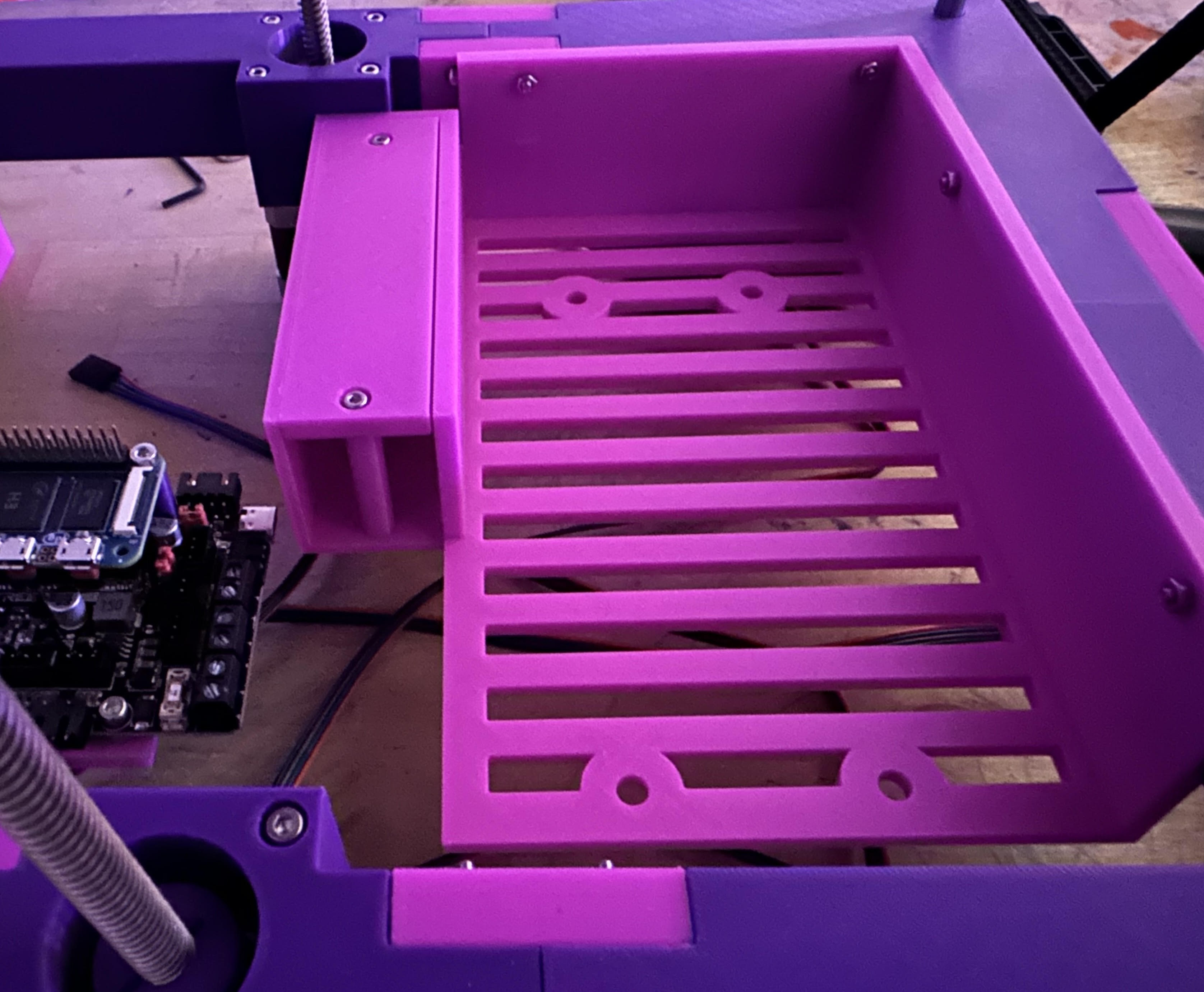 Power Supply Tray and Cable Holder The100 3D model thumbnail