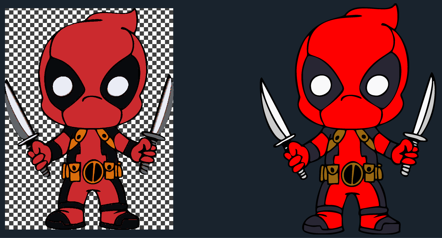 Miniatura 2 do modelo 3D HueForge Deadpool