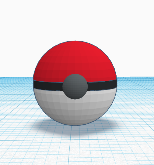 small low polyy pokeball
