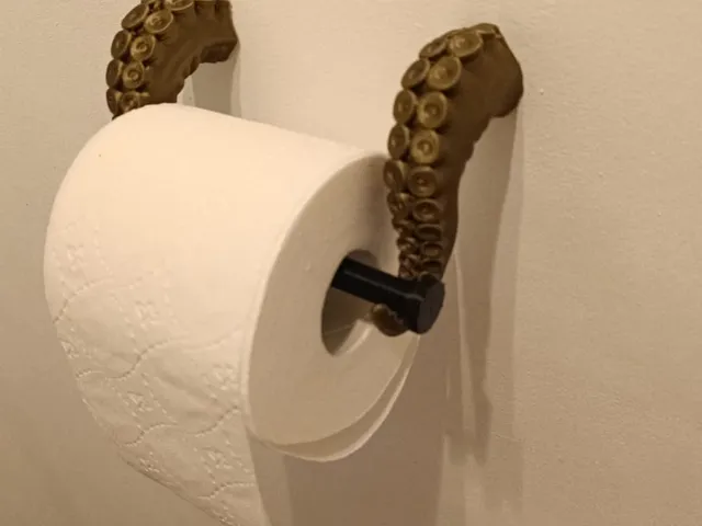 Tentacle toilet paper holder with magnets (without stand)