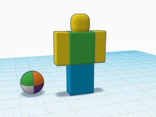 Roblox noob by Kids creator, Download free STL model