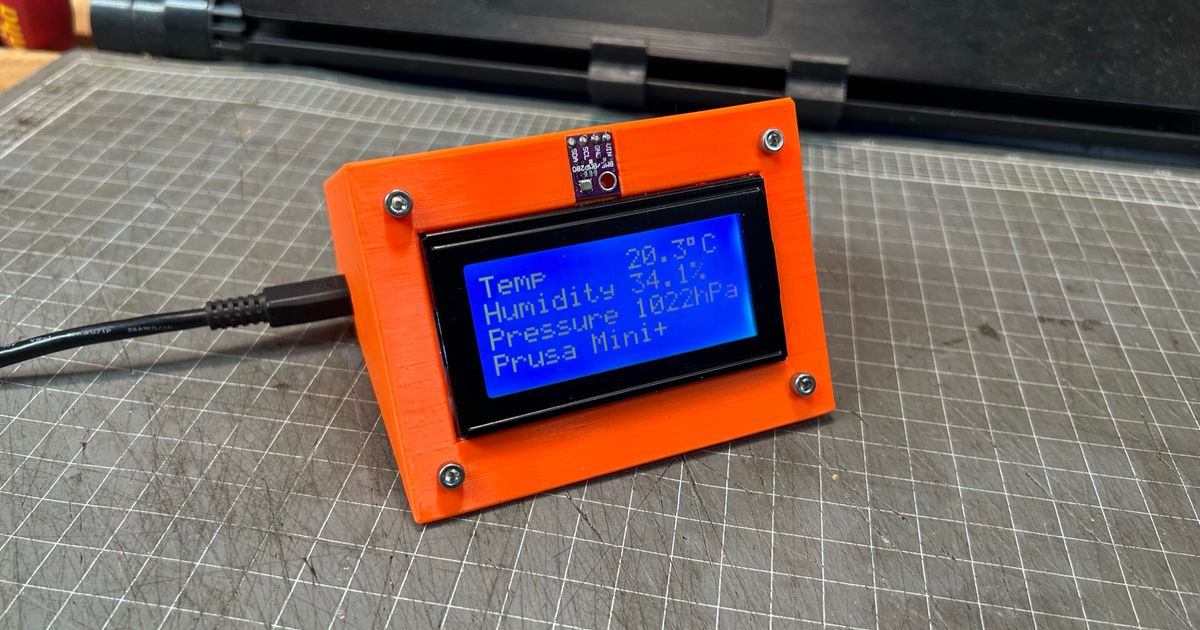 Temperature & Humidity Monitor with BME280, Wemos D1R2 ESP8266 and