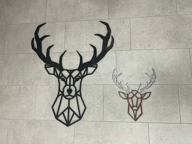 Deer Wall Art, Decorative 2D Sculpture