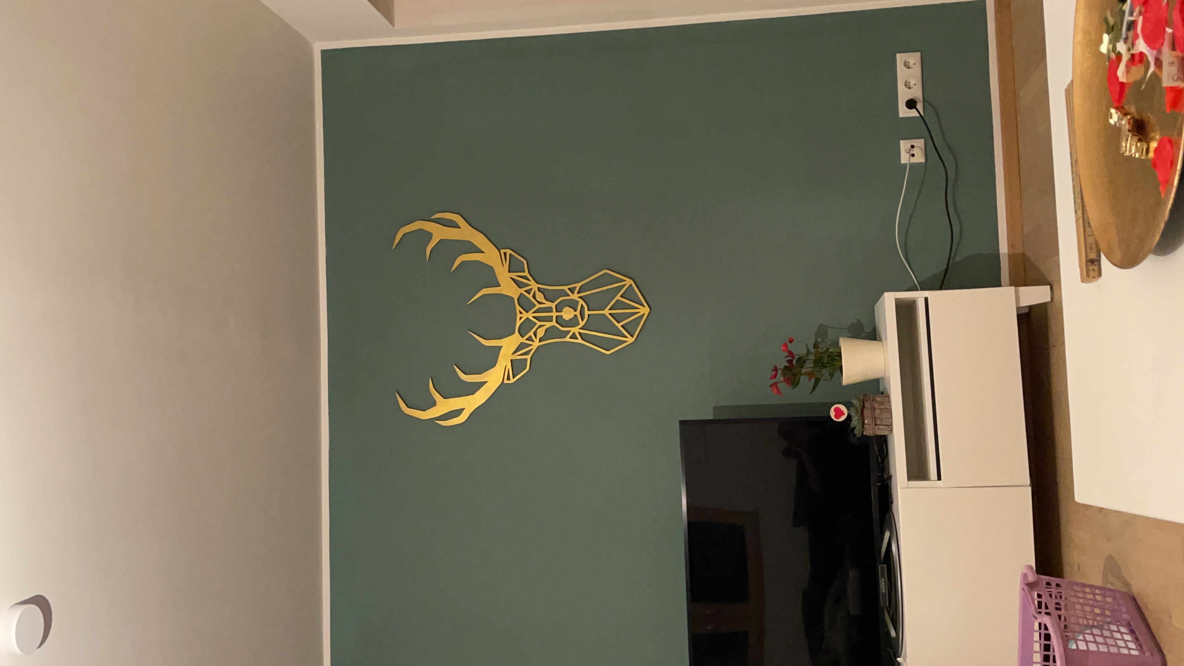 Deer Wall Art Decorative 2D Sculpture By 3Dmensional de Download deer-wall-art-decorative-2d-sculpture-by-3dmensional-de-download