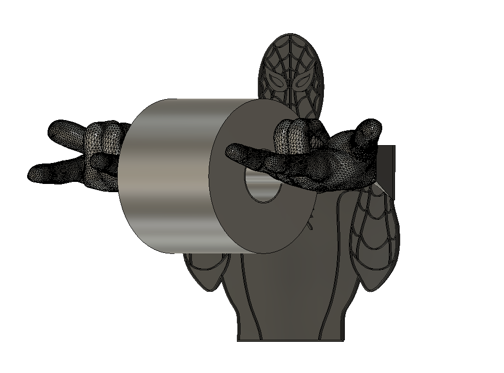 Spiderman Paper Towel Holder by Matrix Download free STL model