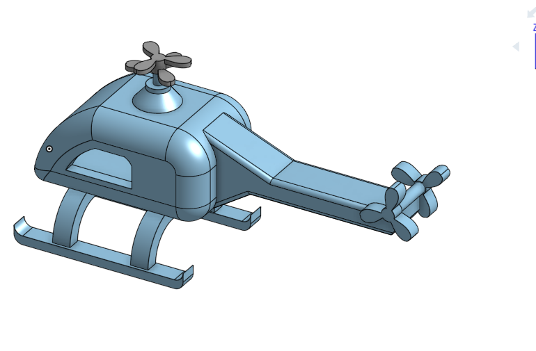 Helicopter 3D model by Kashaf Eman