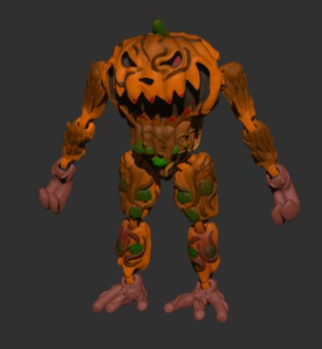 Miniatura 3 do modelo 3D Halloween Evil Pumpkin
