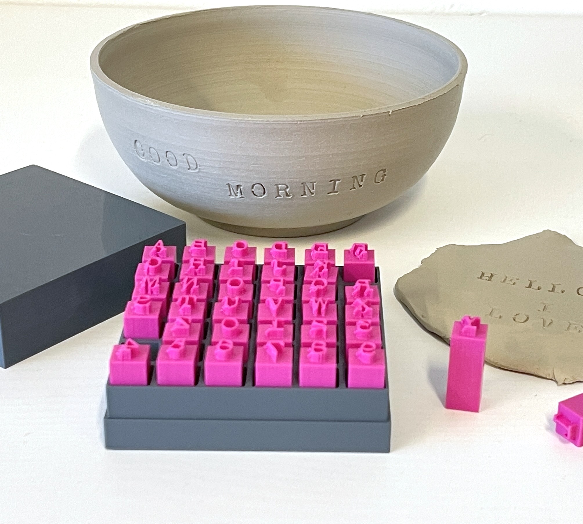 Alphabet & Number Stamp Set with Storage Box