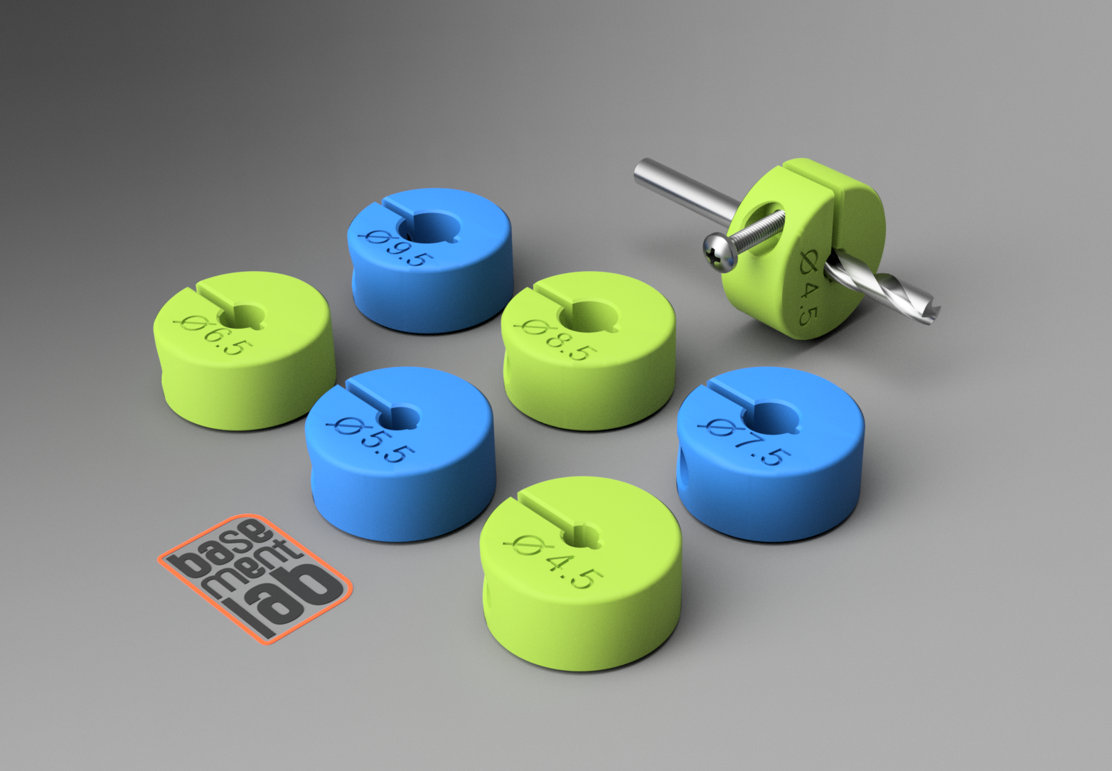 Drill Bit Stopper - Depth Stop Ø 4.5 / 5.5 / 6.5 / 7.5 / 8.5 / 9.5 mm  M3 Thread