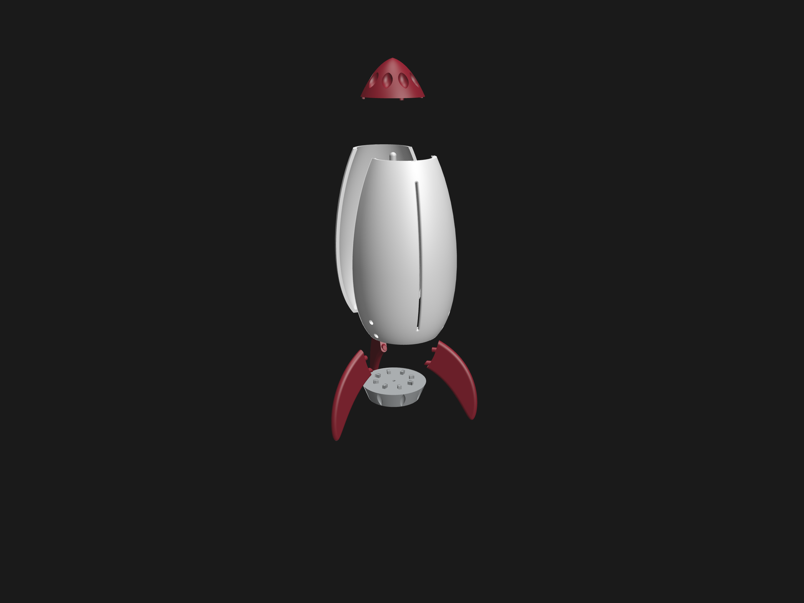 Rocket Paper Roll Holder by Maxmilián Wachtel Download free STL model