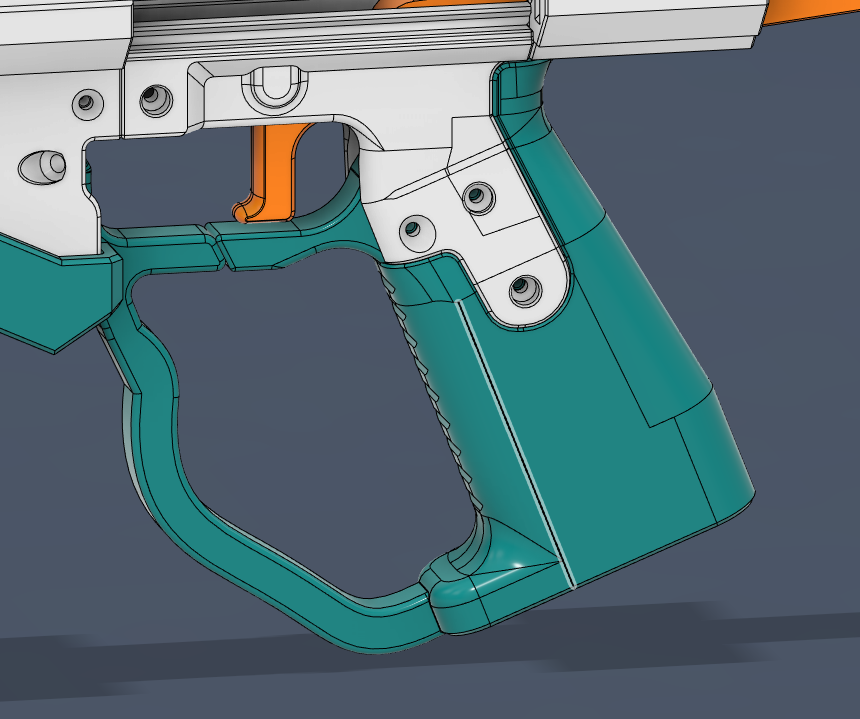MEGASPLINE: XL mag release for SillyButt's Alchemist blaster