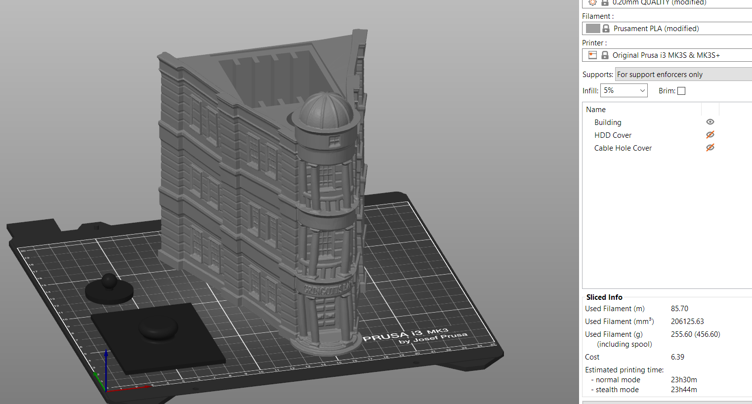 Gringotts Bank - 2.5 HDD Storage Rack (Remix from Thingiverse)