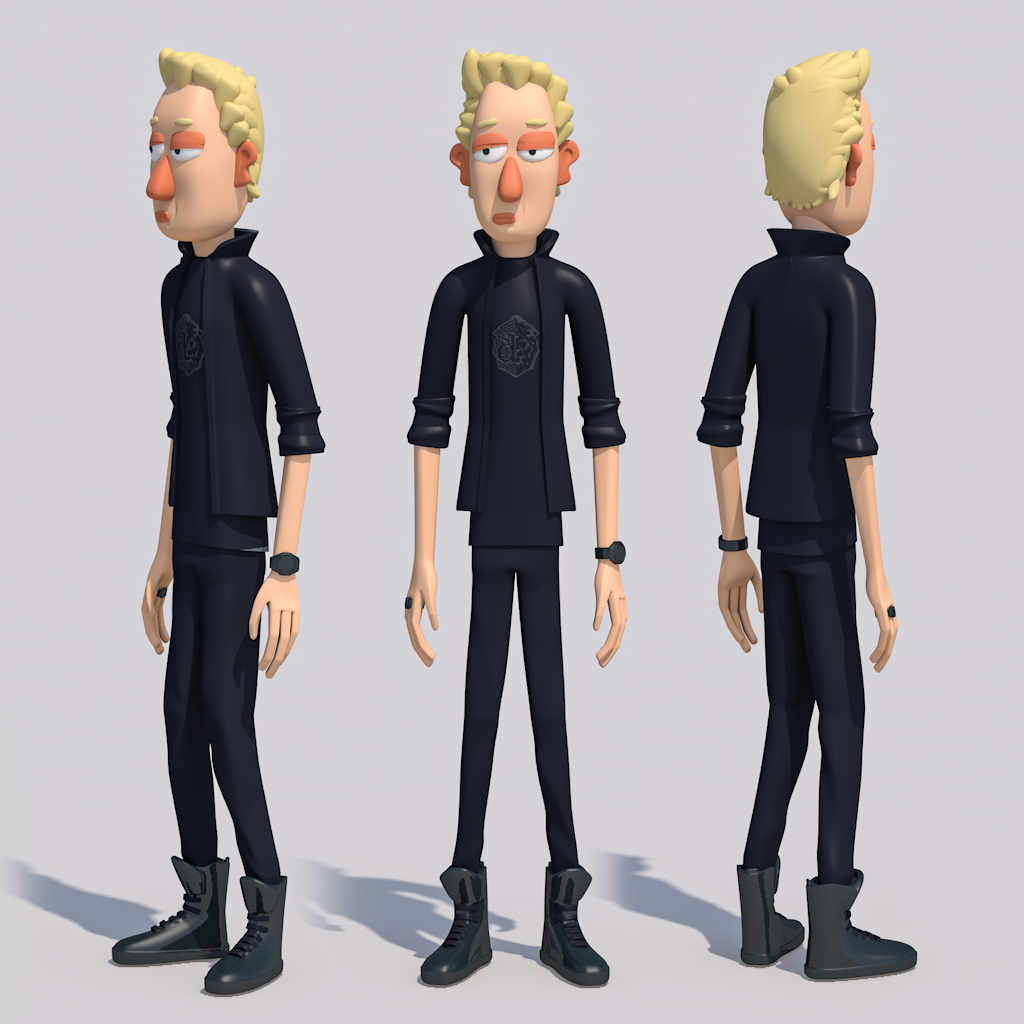 Cartoon guy in black (1/18)