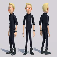 Cartoon guy in black (1/18)
