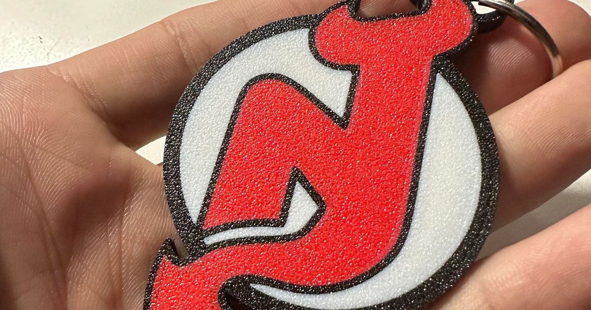 NEW JERSEY DEVILS MULTICOLOR KEYCHAIN by DaveDesigns Download free